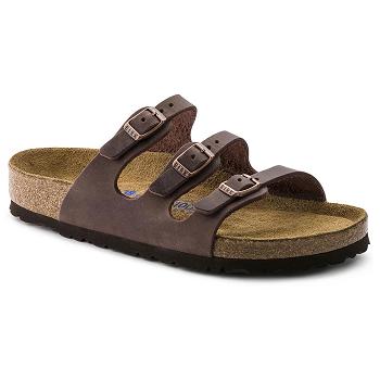 Florida Birkenstock Soft Footbed Oiled Kozene Damske Hnede | SK 79SGL